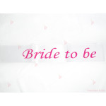 Лента за парти в бяло с надпис "Bride to be" | PARTIBG.COM