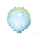Фолиев балон кръгъл с надпис "IT'S A BOY" | PARTIBG.COM