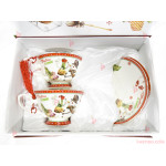 Коледни чаши за чай в луксозна подаръчна кутия - снежковци | PARTIBG.COM