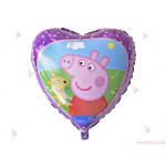Фолиев балон сърце с Пепа пиг/ Peppa Pig | PARTIBG.COM