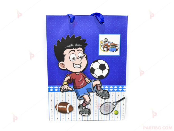Подаръчна торбичка с футболен декор | PARTIBG.COM