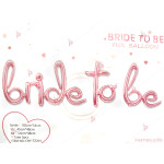 Фолиеви балони розово злато - надпис "Bride to be" | PARTIBG.COM