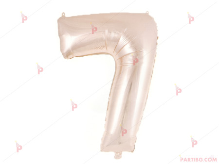 Фолиев балон цифра "7" - розово злато 1м.