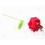 Ръчно изработена роза с бонбон (сладка роза) в червено | PARTIBG.COM