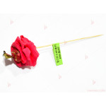 Ръчно изработена роза с бонбон (сладка роза) в червено | PARTIBG.COM