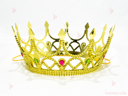 Парти корона за кралица златиста