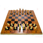 3 в 1 - Дървен шах,табла и дама | PARTIBG.COM
