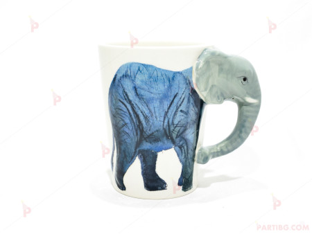 Чаша 3D ефект животни - слон