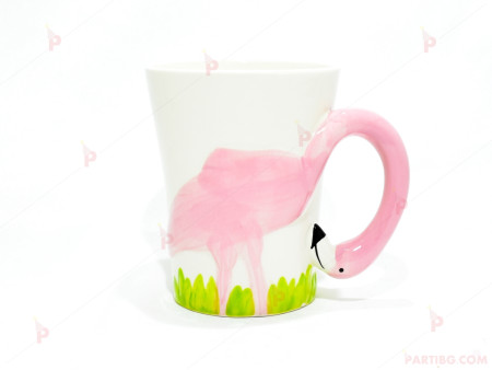 Чаша 3D ефект животни - фламинго