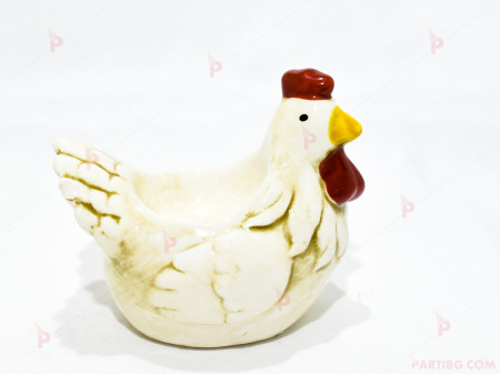 Керамична поставка за яйце кокошка