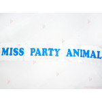 Лента за парти в бяло с надпис по Ваш избор | PARTIBG.COM