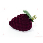 Подаръчна кутия за бижу от кадифе-грозд в бордо | PARTIBG.COM