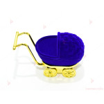 Подаръчна кутия за бижу - бебешка количка в синьо | PARTIBG.COM