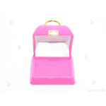 Подаръчна кутия за бижу от кадифе-чантичка в розово | PARTIBG.COM