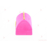 Подаръчна кутия за бижу от кадифе-чантичка в розово | PARTIBG.COM