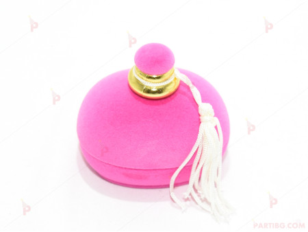Подаръчна кутия за бижу от кадифе-парфюм в розово