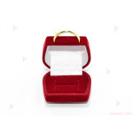 Подаръчна кутия за бижу от кадифе-малка чантичка в червено | PARTIBG.COM