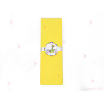 Салфетка едноцветна в жълто и тематичен декор Диви животни/Джунгла | PARTIBG.COM