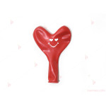 Балони 5бр. сърца червени с печат усмивка и намигане | PARTIBG.COM