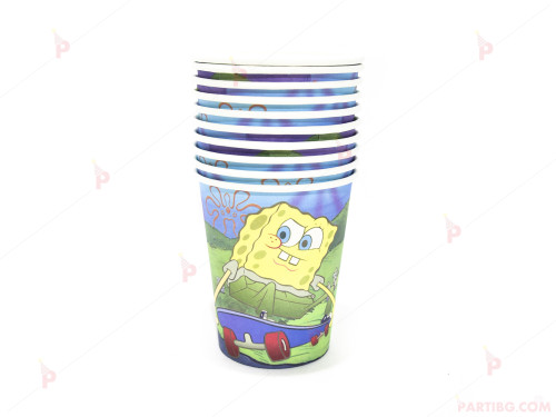 Чашки к-т 10бр. Спондж Боб Квадратни гащи / Sponge Bob Squarepants | PARTIBG.COM