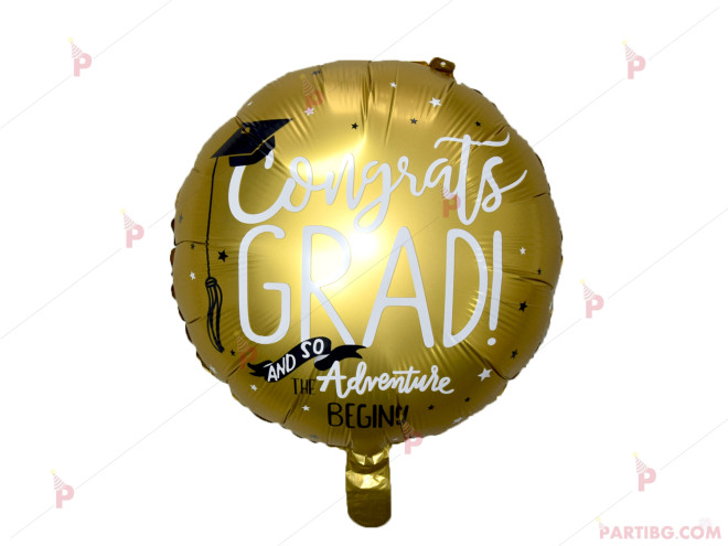 Фолиев балон кръгъл Congrats | PARTIBG.COM