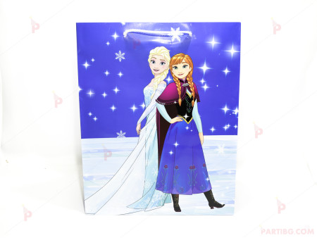 Подаръчна торбичка с декор Елза и Ана / Frozen