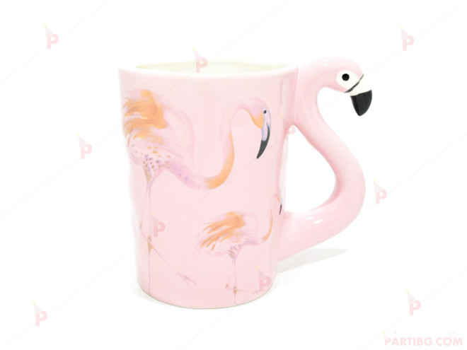 Чаша 3D ефект животни - фламинго в розово | PARTIBG.COM