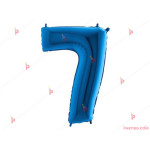 Фолиев балон цифра "7" - син 1м. | PARTIBG.COM