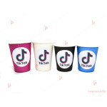 Чашки едноцветни в бяло с декор ТикТок / TikTok | PARTIBG.COM