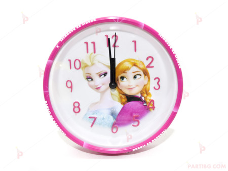 Детски часовник/будилник с декор Леденото кралство - Елза и Ана