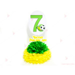 Украса за маса с цифра по избор - декор футболна топка и бутонка | PARTIBG.COM
