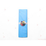Салфетка едноцветна в синьо и тематичен декор Калинката и Черния котарак / Miraculous | PARTIBG.COM
