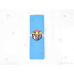 Салфетка едноцветна в синьо и тематичен декор Нинджаго / Ninjago | PARTIBG.COM