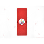 Салфетка едноцветна в червено и тематичен декор Ариел / The Little Mermaid | PARTIBG.COM