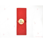 Салфетка едноцветна в червено и тематичен декор Том и Джери / Tom and Jerry | PARTIBG.COM