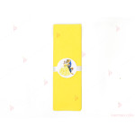 Салфетка едноцветна в жълто и тематичен декор Красавицата и Звярът / Beauty and the Beast | PARTIBG.COM
