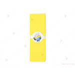 Салфетка едноцветна в жълто и тематичен декор Миньони / Minions | PARTIBG.COM