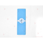Салфетка едноцветна в синьо и тематичен декор Олаф / Frozen | PARTIBG.COM