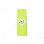 Салфетка едноцветна в зелено и тематичен декор бутонка и футболна топка | PARTIBG.COM