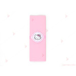 Салфетка едноцветна в розово и тематичен декор Кити / Hello Kitty | PARTIBG.COM
