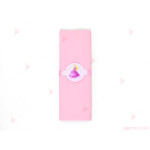 Салфетка едноцветна в розово и тематичен декор Барби / Barbie | PARTIBG.COM
