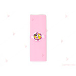 Салфетка едноцветна в розово и тематичен декор Мини Маус / Minnie Mousee | PARTIBG.COM