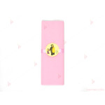 Салфетка едноцветна в розово и тематичен декор Маша и Мечока / Masha and The Bear | PARTIBG.COM