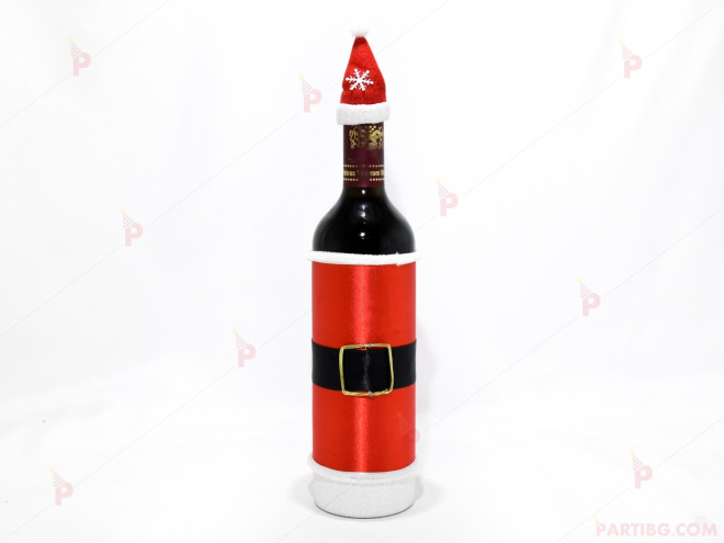 Бутилка вино - коланчето на Дядо Коледа | PARTIBG.COM