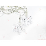 Лампички гирлянд със снежинки светещи в шарено | PARTIBG.COM