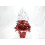 Коледен подарък - декорирана червена саксия | PARTIBG.COM