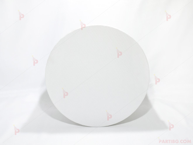 Кутия за подарък - кръг в бяло 3 | PARTIBG.COM