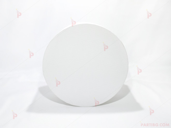 Кутия за подарък - кръг в бяло 4 | PARTIBG.COM
