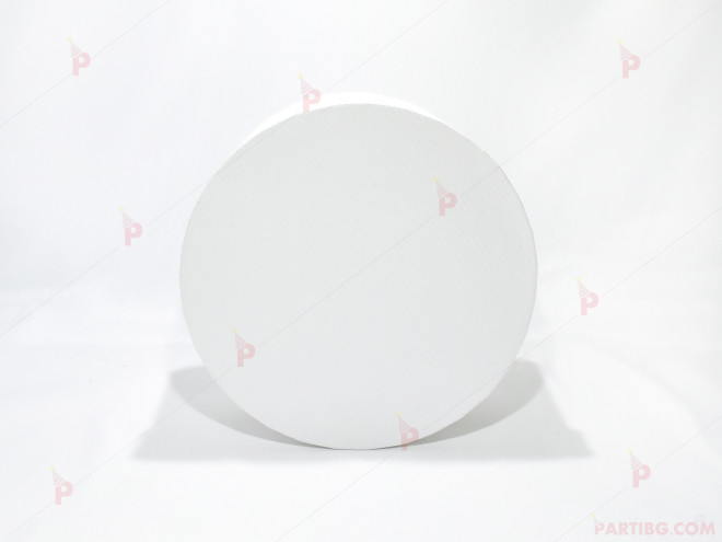 Кутия за подарък - кръг в бяло 5 | PARTIBG.COM
