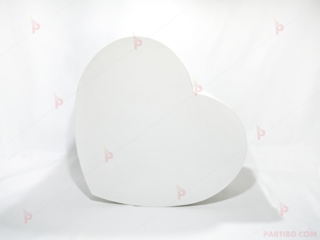 Кутия за подарък - сърце в бяло 10 | PARTIBG.COM
